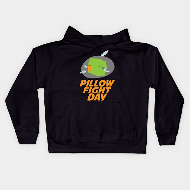 6th April - Pillow Fight Day Kids Hoodie by fistfulofwisdom